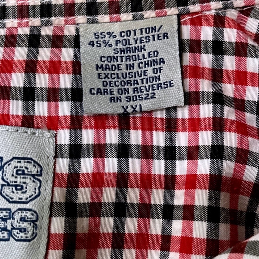 Campus Specialties Georgia Bulldogs Gingham Button Down Shirt Mens XXL Red Black - Picture 5 of 9